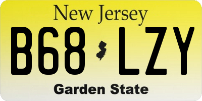 NJ license plate B68LZY
