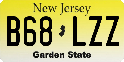 NJ license plate B68LZZ