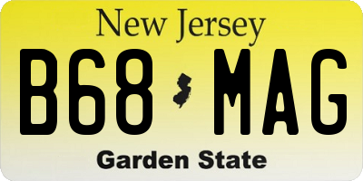 NJ license plate B68MAG