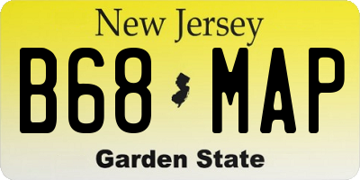 NJ license plate B68MAP
