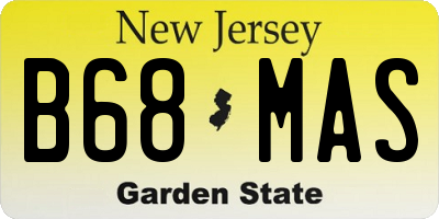 NJ license plate B68MAS