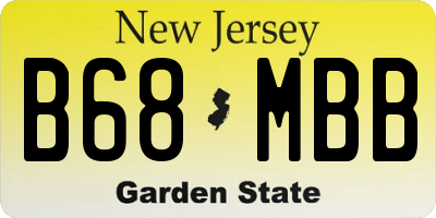 NJ license plate B68MBB