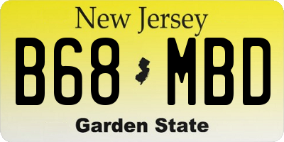 NJ license plate B68MBD