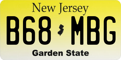 NJ license plate B68MBG