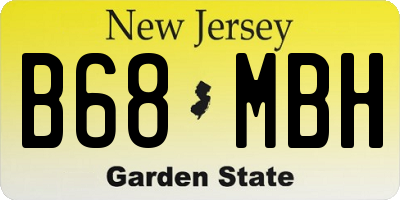 NJ license plate B68MBH