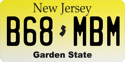 NJ license plate B68MBM