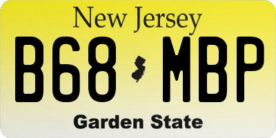 NJ license plate B68MBP