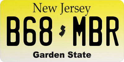 NJ license plate B68MBR