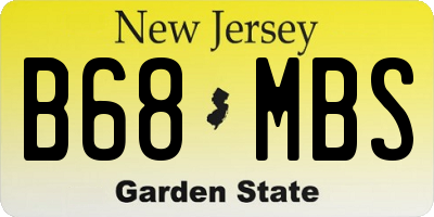 NJ license plate B68MBS