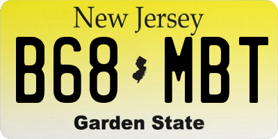 NJ license plate B68MBT