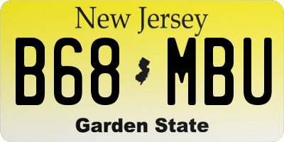 NJ license plate B68MBU