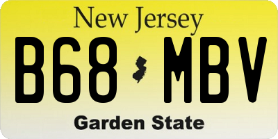 NJ license plate B68MBV