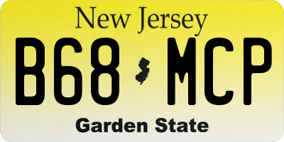 NJ license plate B68MCP