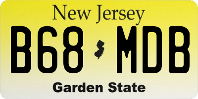 NJ license plate B68MDB