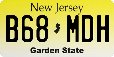 NJ license plate B68MDH
