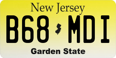 NJ license plate B68MDI