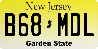 NJ license plate B68MDL