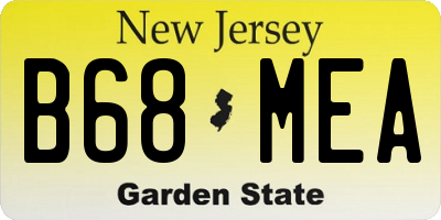 NJ license plate B68MEA