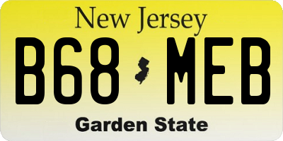 NJ license plate B68MEB