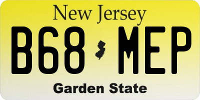 NJ license plate B68MEP