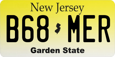 NJ license plate B68MER