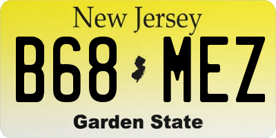 NJ license plate B68MEZ