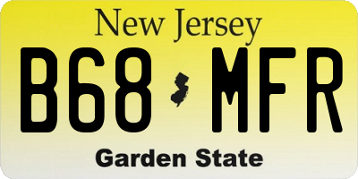 NJ license plate B68MFR