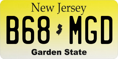 NJ license plate B68MGD