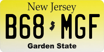 NJ license plate B68MGF