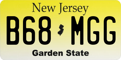 NJ license plate B68MGG