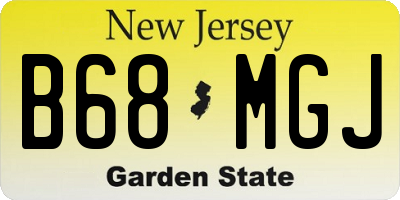 NJ license plate B68MGJ