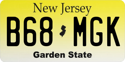 NJ license plate B68MGK
