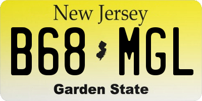 NJ license plate B68MGL