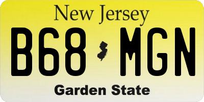NJ license plate B68MGN