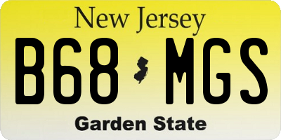 NJ license plate B68MGS