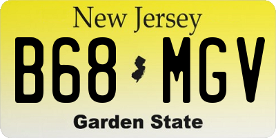 NJ license plate B68MGV