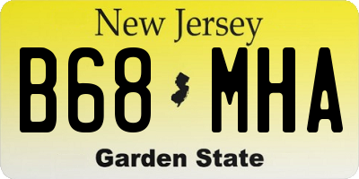 NJ license plate B68MHA