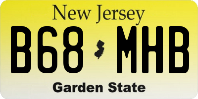NJ license plate B68MHB
