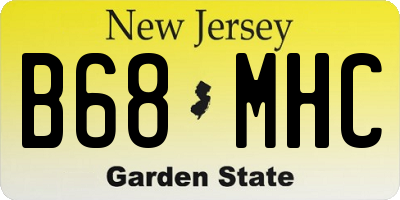 NJ license plate B68MHC