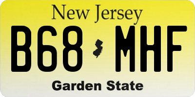 NJ license plate B68MHF