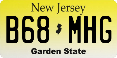 NJ license plate B68MHG