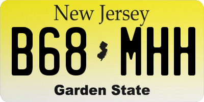 NJ license plate B68MHH