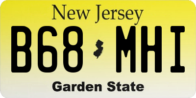 NJ license plate B68MHI