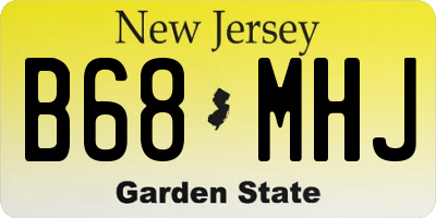 NJ license plate B68MHJ