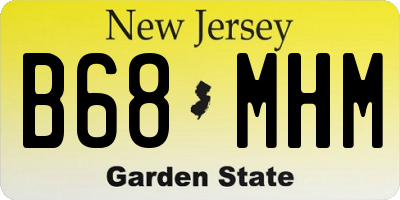 NJ license plate B68MHM