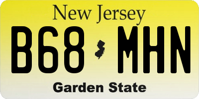 NJ license plate B68MHN