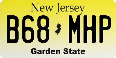 NJ license plate B68MHP