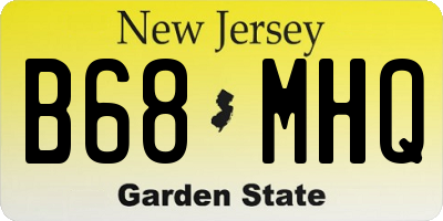 NJ license plate B68MHQ