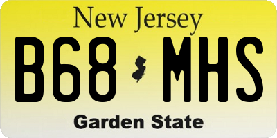 NJ license plate B68MHS