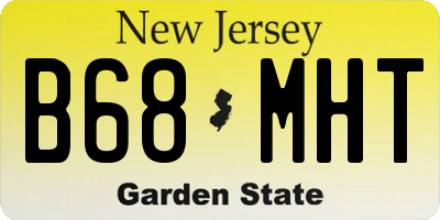 NJ license plate B68MHT